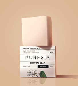 Jabón en Barra Ecológico para Hotel, Aroma Vainilla y Menta, 90 Gramos, Jabón Hidratante Hecho en Indonesia para Todo Tipo de Piel, Precio de Fábrica - Product Image 1