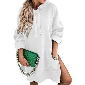 Sudadera Extra Grande de Material Suave para Mujer, Ropa Casual de Invierno, Cálida, 100% Algodón - Product Image 1