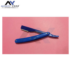 Navaja de Afeitar Profesional con Hoja Deslizante Azul Mate, Personalizable con Logotipo, para Barberos - Product Image 5