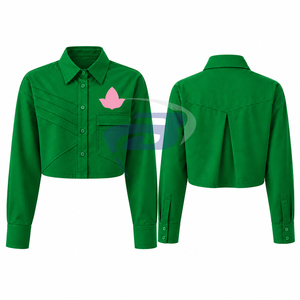 Alfa |   Kapa |   Blusa Formal de Oficina para Mujer, Estilo Moderno, Marca Alpha Sorority, Camisa de Trabajo con Botones, Ropa Casual de Negocios - Product Image 3