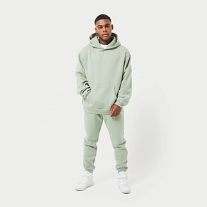 Sudadera con capucha y pantalón de gran tamaño de lujo para hombres de peso pesado 100 _ Jersey de algodón chándal con logotipo personalizado para hombres y mujeres - Product Image 2
