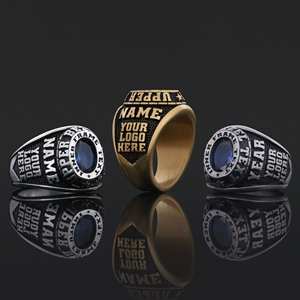 Anillo Universitario BOJ MCollege 015 Personalizado de Plata con Diamantes, Anillo de Graduación Unisex, Certificado GIA, Micro, Bajo Precio - Product Image 3