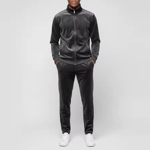 Top Sale Custom Solid High Street <b>Velour</b> Jogging Men's Tracksuit Luxury Design Breathable Regular Fit Warm Winter Running 2026 - Product Image 5