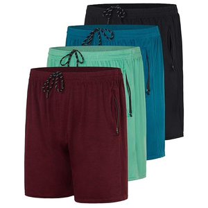 Shorts d'été en coton pour hommes, taille élastique, unis, décontractés, pour la détente, logo personnalisé, fournisseur OEM en gros, usine - Product Image 6