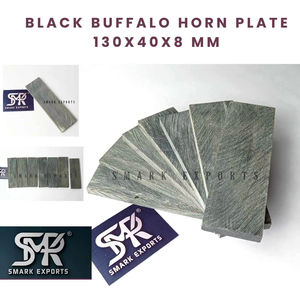 Placa de Cuerno de Búfalo Natural con Acabado Arenado Premium para Mango de Cuchillo, Corte Personalizado 130x40x8mm - Product Image 2