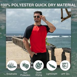 Camiseta de Protección Solar para Hombre de Secado Rápido con Logotipo Personalizado, Camiseta de Protección Solar para Natación con Estampado Digital - Product Image 6