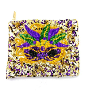 Porte-monnaie miniature unisexe fait main avec broderie perlée, écologique, durable, avec citation amusante pour maman, fermeture éclair, personnalisé, tendance et de haute qualité - Product Image 1