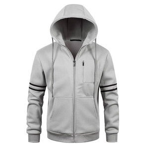 Sweat à capuche zippé pour homme, personnalisé, imprimé, épais, à fermeture intégrale, tendance, col à capuche, vente en gros OEM - Product Image 1