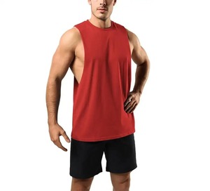 Men's Cotton Gym <b>Vest</b> Bodybuilding <b>Stringer</b> Tank Tops Custom Printing Breathable Quick Dry Crew Neck Wholesale - Product Image 3