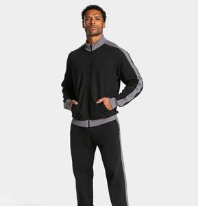 Custom Wholesale Men's Turtleneck Full Zip Cardigan Warm Soft 100% <b>Polyester</b> Button Zipper Sweat Shirt - Product Image 5
