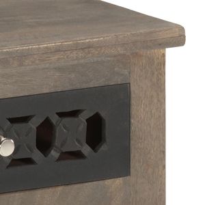 Mesita de Noche de Madera Maciza de Mango y MDF, Color Madera Natural - Product Image 5