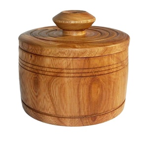 Juego de botes de madera de 1 bote de sal, azúcar, especias, bote de hierbas, tarro de mermelada de pepinillos, contenedores con tapa, accesorios de almacenamiento de utensilios de cocina. - Product Image 3