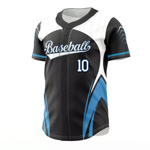 Maillot de baseball professionnel pour sublimation OEM, noir à rayures dorées, personnalisé pour équipe, taille adulte, grande taille, respirant, séchage rapide - Product Image 4