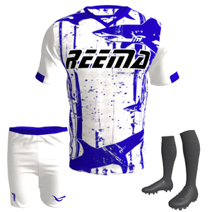 Uniformes de Fútbol Personalizados al por Mayor de Primera Calidad para Equipos y Clubes, Camisetas y Pantalones Cortos Transpirables, 100% Poliéster, Impresión Digital, Hechos para Reema - Product Image 6