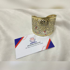 Bracelets manchette faits main en cuivre pur et laiton – Accessoires de mode tendance pour la santé de la peau, le yoga et le soulagement du stress - Product Image 4