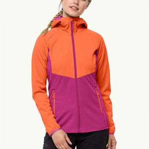 Chaqueta Softshell con Capucha y Paneles de Color para Mujer, Diseño ODM, Corte Ajustado, Manga Larga, Cierre de Cremallera, Resistente al Viento, para Invierno y Actividades al Aire Libre - Product Image 5