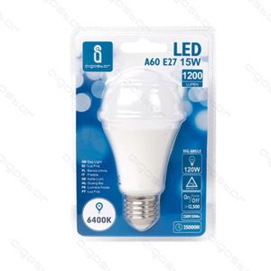 Lampadina LED A60 E27 15W 6400K Luce Diurna 1200Lm Ampio Angolo 25000H Durata - Product Image 1