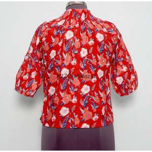 Robes décontractées pour femmes, 100% coton respirant, style streetwear, bureau, mini, manches 3/4, col rond, imprimé floral, moderne, ample, naturel - Product Image 6