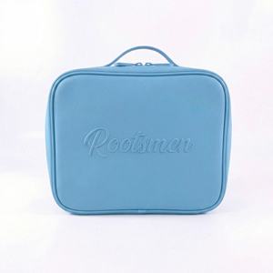 PVC Embossed Label Zipper Water Resistant Hanging Large Capacity Travel Fashion Cosmetic Bag - Product Image 3