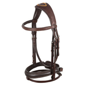 Premium polo bridle crafted with strong leather straps designed for <b>secure</b> horse control comfort and smooth riding performance - Product Image 5