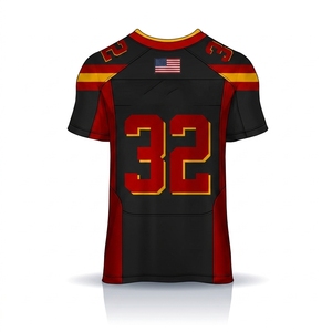 Wholesale American Football Uniform Custom Jersey <b>Blank</b> High Quality Anti-Bacterial Sportswear Short Sleeve Sublimation Front - Product Image 2