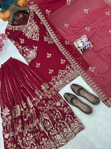 ENHANCE THE BEAUTY OF YOUR WARDROBE WITH THIS NEWLY LAUNCHED <b>KURTI</b> FLARED PLAZZO SET - Product Image 3