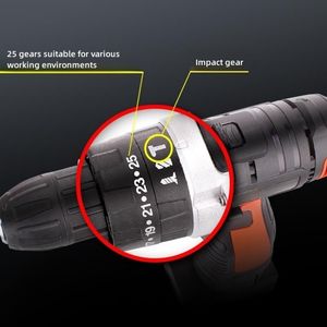 Juego de taladro de impacto recargable Destornillador de velocidad única Herramienta de combinación 500W Potencia de entrada nominal Taladro eléctrico OEM personalizable - Product Image 5