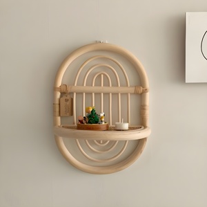 Rattan Hanging <b>Wall</b> Storage <b>Shelf</b> Organizer <b>Shelves</b> for Decoration Home Natural Cheap Price in Bulk From Vietnam - Product Image 5