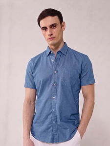 Chemises décontractées respirantes Enovate 100% coton à manches courtes pour hommes - Product Image 3