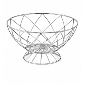 Panier à fruits en fil métallique noir avec base en bois, bol de rangement décoratif pour légumes et organisateur de pain et de collations pour comptoir de cuisine - Product Image 2