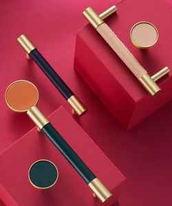 Tiradores de cuero de vaca hechos a mano, tiradores pulidos para armarios y muebles, estilo elegante de amor para cocina y armario - Product Image 6