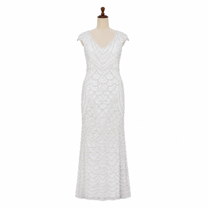 Vestido de Noche de Lujo para Mujer, Verano |   Vestido de Fiesta Largo sin Mangas con Bordado de Cuentas, Corte Entallado, Elegante y Transpirable - Product Image 2