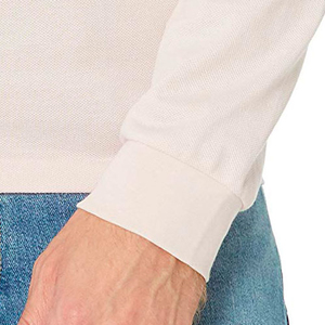 Polo de Manga Larga para Hombre, Color Sólido, Algodón Jersey, Transpirable, Diseño Casual de Punto, Corte Regular, Ropa Informal - Product Image 3