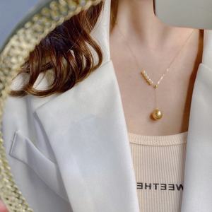 Collares de Perlas Naturales de Oro G18k, Nueva Colección Primavera/Verano, Versátiles, 5-6mm y 10-11mm, Blanco Limpio, Estilo Casual - Product Image 3