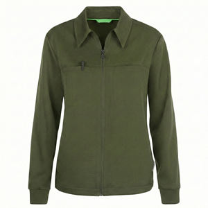 Blouse médicale élégante et tendance pour femme, à col et fermeture éclair, prix de gros personnalisé, manteau de maintien au chaud pour infirmières - Product Image 4