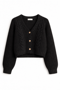 Suéter Elegante de Moda Otoñal, Cárdigan de Punto Trenzado con Cuello en V y Cintura Alta, Suéter de Punto Informal para Mujer - Product Image 5