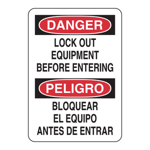 Signalisation bilingue de verrouillage de sécurité pour interrupteurs électriques, pour la sécurité industrielle - Product Image 2