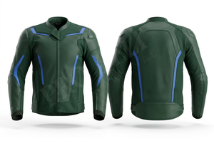 Genuine Leather Motorcycle Jacket Custom Logo Design Printed for Men Full Sleeves Protective Gear Streetwear Motorcycle Jacket - Product Image 6