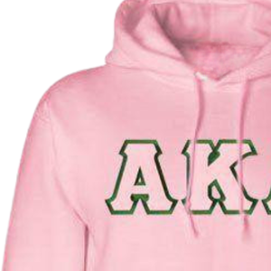 Letters Hooded Sweatshirt Premium Fleece Pullover <b>Hoodie</b> Custom Greek Sorority Apparel Women Casual <b>Hoodie</b> Light <b>Pink</b> - Product Image 5