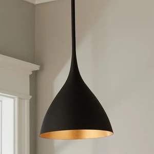 Lámpara Colgante de Lujo para Interiores, Acabado Negro y Dorado, Lámpara Metálica para Decoración de Sala de Estar y Comedor, para Hogar, Hotel, Restaurante - Product Image 2