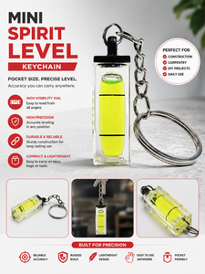 Mini Nivel de Burbuja Tipo Llavero – Nivel de Bolsillo para una Alineación Precisa - Product Image 2
