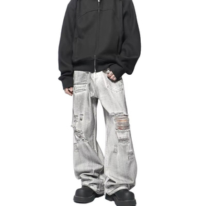 Jeans Nouveauté Printemps Vente Directe Usine Coupe Droite Ample Couleur Unie Décontracté Respirant Séchage Rapide Imperméable Écologique - Product Image 1