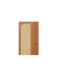 Modern Scandinavian Wooden <b>Wardrobe</b> with Hinged Doors and Open Shelves for Bedroom Storage Furniture - Product Image 2
