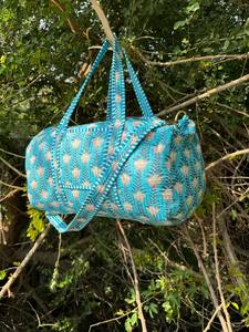 Large Capacity Cotton Quilted Duffel <b>Bag</b> for Women and Men Perfect for Gym, Travel, and <b>Overnight</b> Trips - Product Image 4