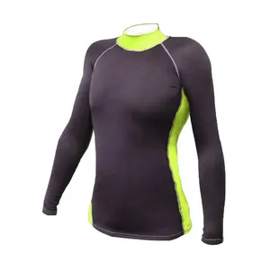 DELAWARE INDUSTRIES Custom Breathable Eco-Friendly Polyester/Nylon Rash Guard <b>Men's</b> Adult Long Sleeve <b>Swim</b> Crop <b>Top</b> Quick Dry - Product Image 2