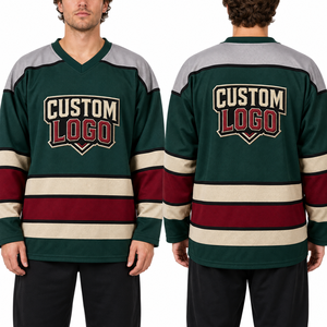 Numbered <b>Ice</b> <b>Hockey</b> <b>Jersey</b> Custom <b>Wholesale</b> Teamwear Sportswear Uniform <b>Practice</b> Match Tournament Training Classic Vintage Retro - Product Image 5