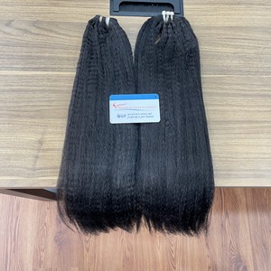 Prix de gros pour les mèches de cheveux bouclés crépus 100% naturels vietnamiens sans fibres synthétiques - Product Image 4