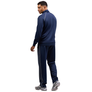 Ensemble de survêtement décontracté bleu marine pour homme avec fermeture éclair intégrale, idéal pour la gym, le sport, le streetwear et les activités hivernales - Product Image 2