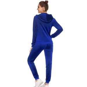 Survêtement de sport noir pour femmes, 100% coton, 2 pièces, survêtement unisexe, logo personnalisé, ensemble de survêtement, gym, entraînement - Product Image 2