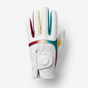 Gant de golf sportif en cuir Cabretta personnalisé de qualité supérieure, main gauche, prise souple, fentes pour les doigts, fermeture auto-agrippante, logo personnalisé, usine OEM ODM - Product Image 1